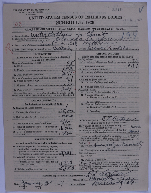 Scan of Church of the United Brethren in Christ: 2910