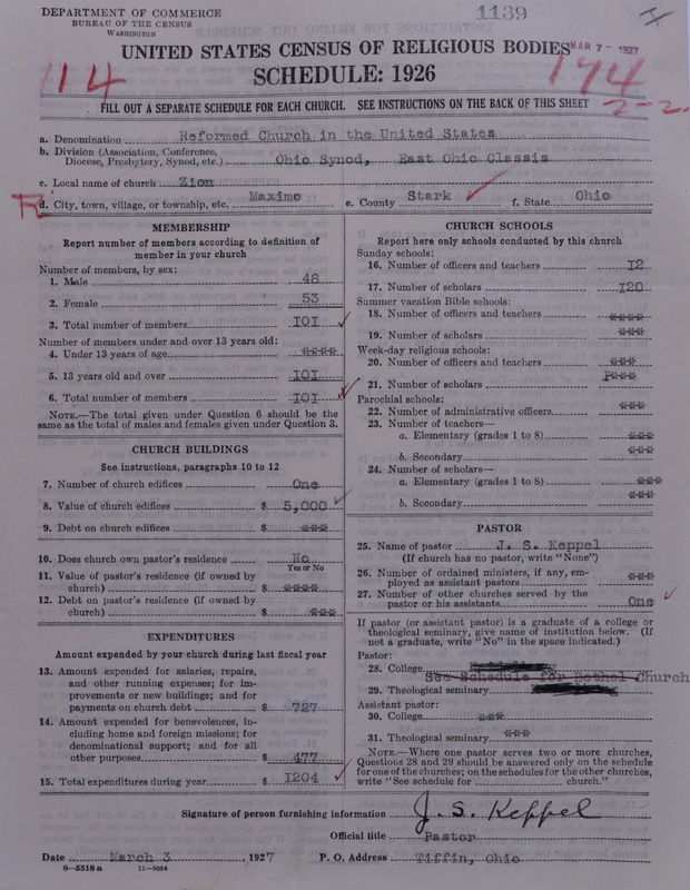 Scan of Reformed Church in the United States: 1139