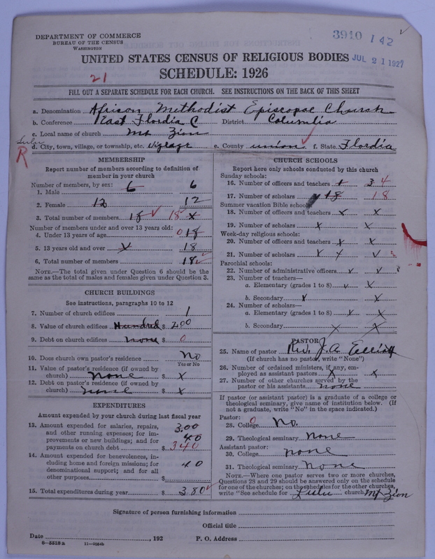 Scan of African Methodist Episcopal Church: 3910
