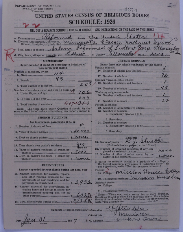 Scan of Reformed Church in the United States: 1374