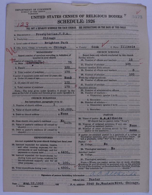 Scan of Presbyterian Church in the United States of America: 3473