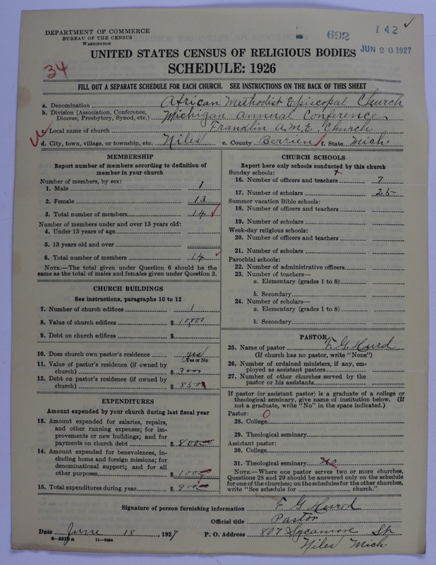 Scan of African Methodist Episcopal Church: 692