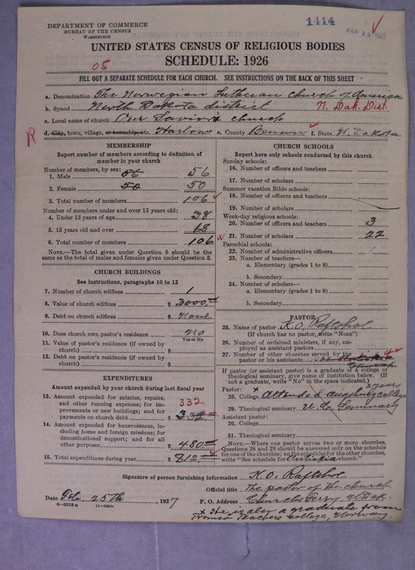 Scan of Norwegian Lutheran Church of America: 1414