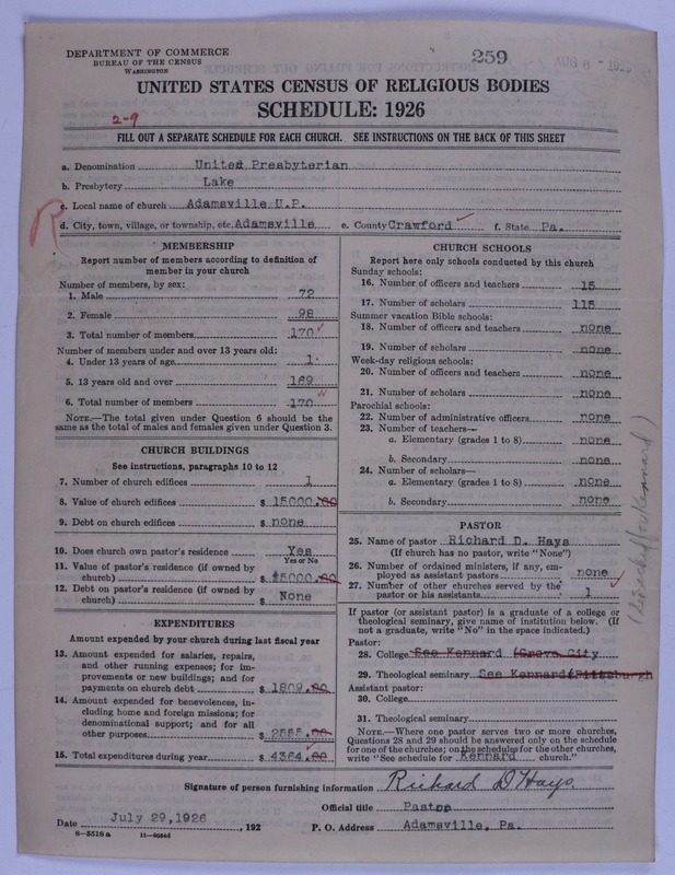 Scan of United Presbyterian Church of North America: 259