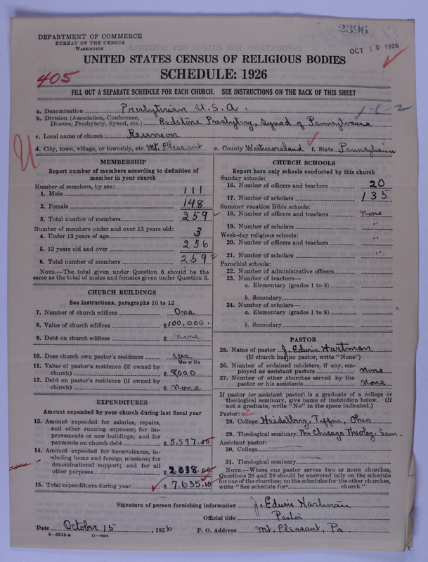 Scan of Presbyterian Church in the United States of America: 2396