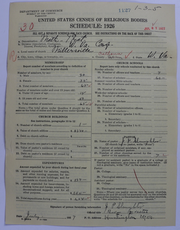 Scan of Methodist Protestant Church: 1127