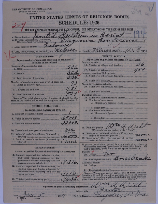Scan of Church of the United Brethren in Christ: 2651