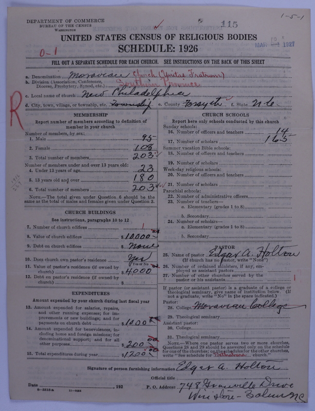 Scan of Moravian Church in America: 115