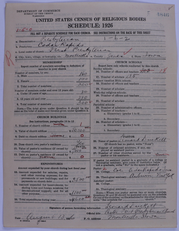 Scan of Presbyterian Church in the United States of America: 4846