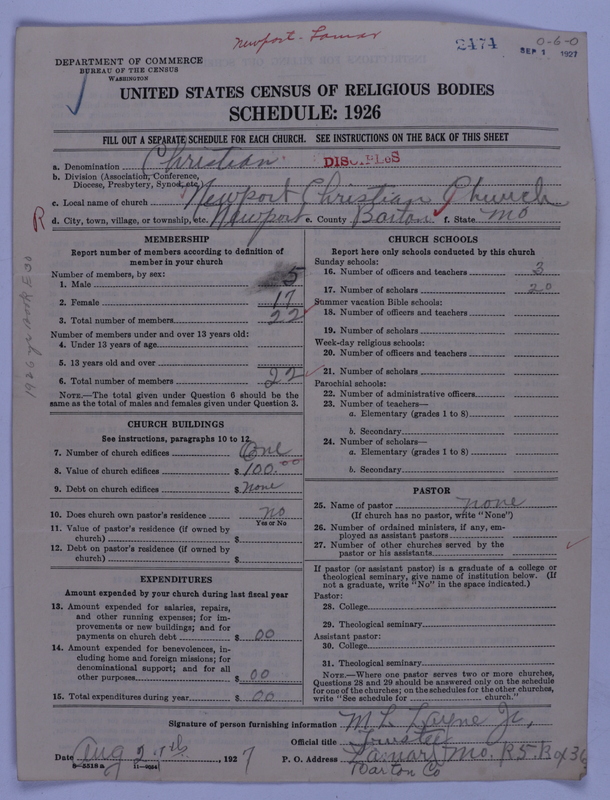 Scan of Disciples of Christ: 2474