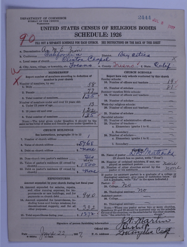 Scan of African Methodist Episcopal Zion Church: 2444
