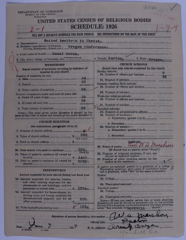 Scan of Church of the United Brethren in Christ: 2950