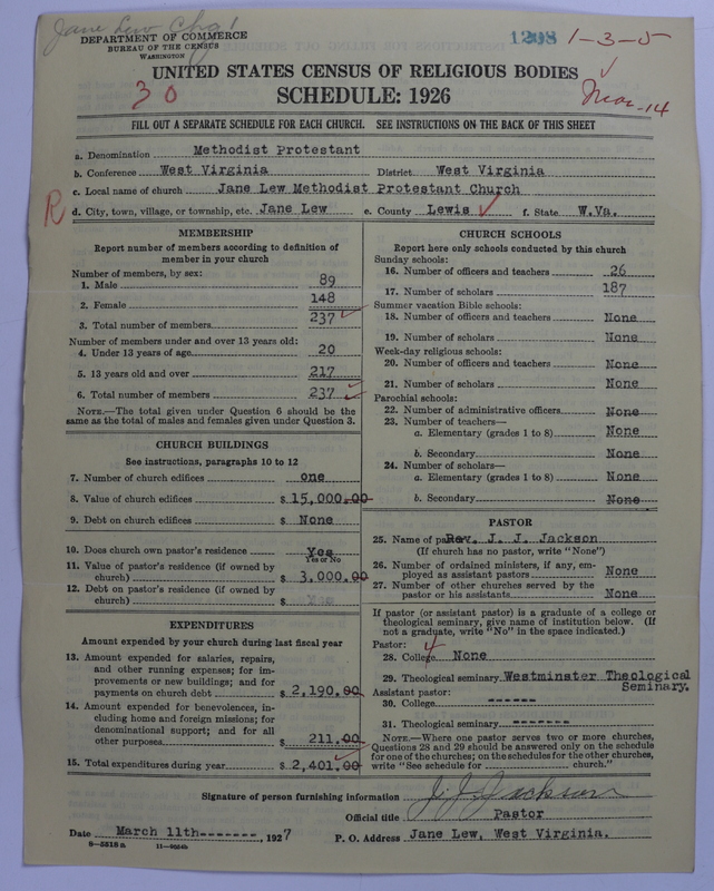 Scan of Methodist Protestant Church: 1208