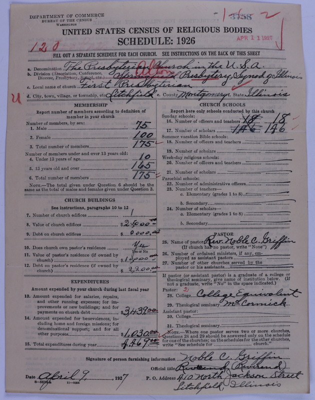 Scan of Presbyterian Church in the United States of America: 3758