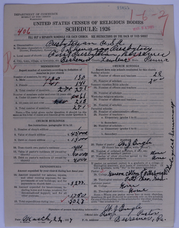 Scan of Presbyterian Church in the United States of America: 1965