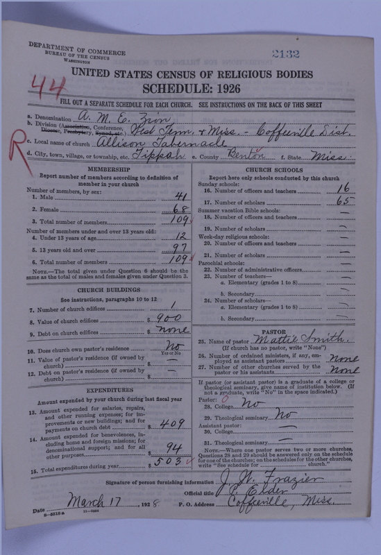 Scan of African Methodist Episcopal Zion Church: 2132
