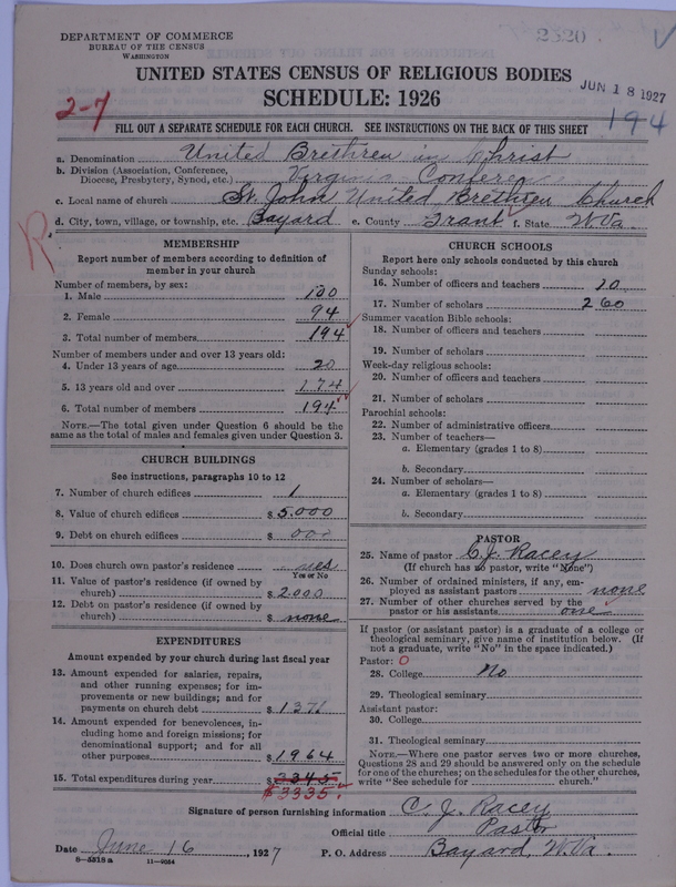 Scan of Church of the United Brethren in Christ: 2520