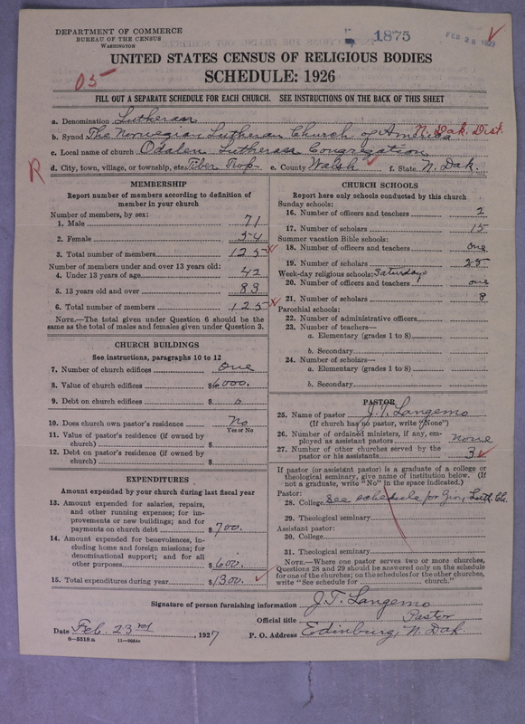 Scan of Norwegian Lutheran Church of America: 1875