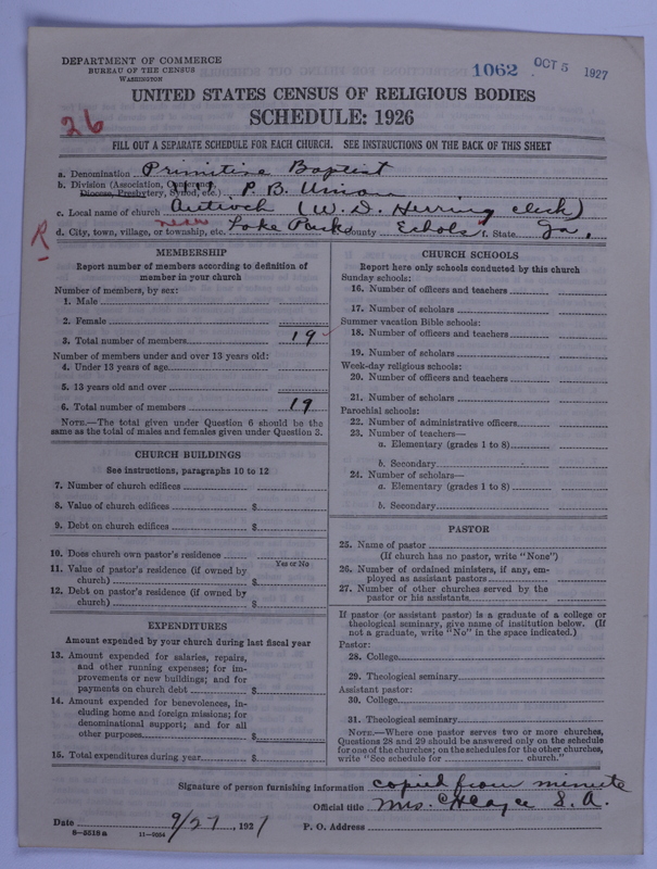 Scan of Primitive Baptists: 1062
