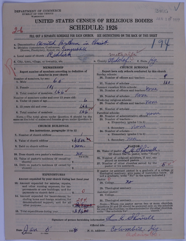 Scan of Church of the United Brethren in Christ: 2805