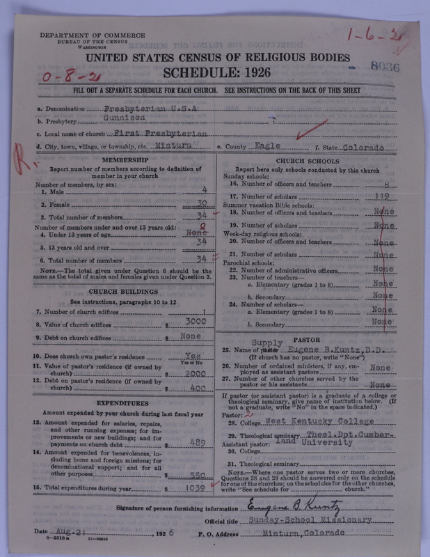Scan of Presbyterian Church in the United States of America: 8036