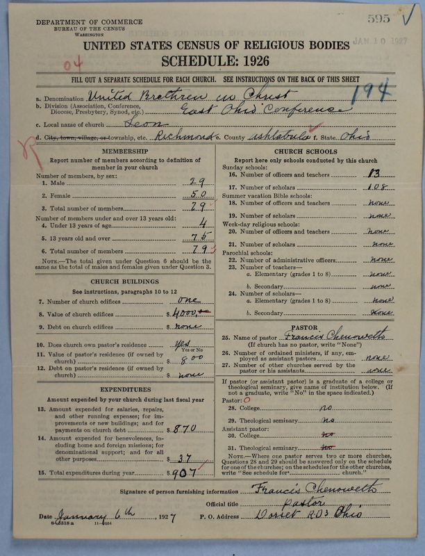 Scan of Church of the United Brethren in Christ: 595