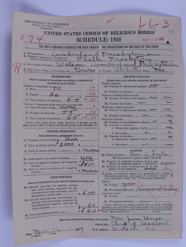 Scan of Cumberland Presbyterian Church: 76