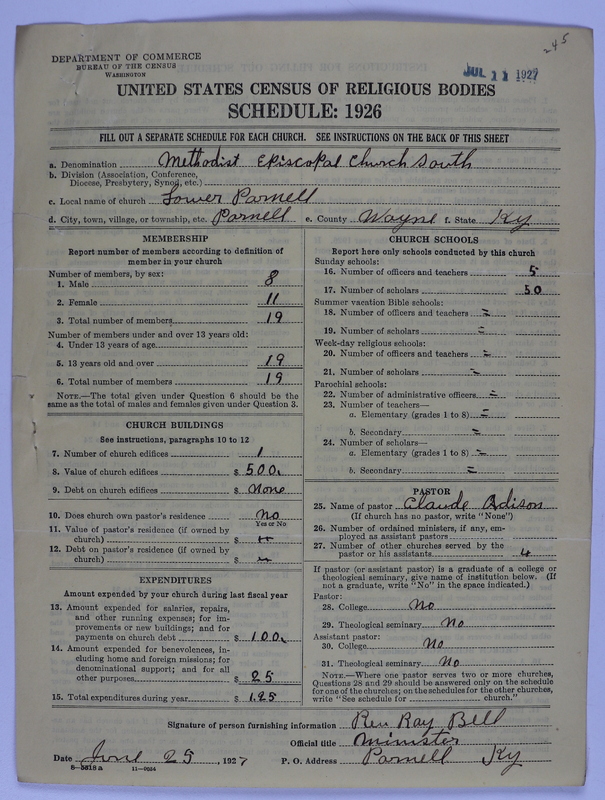 Scan of Federated Churches: 245