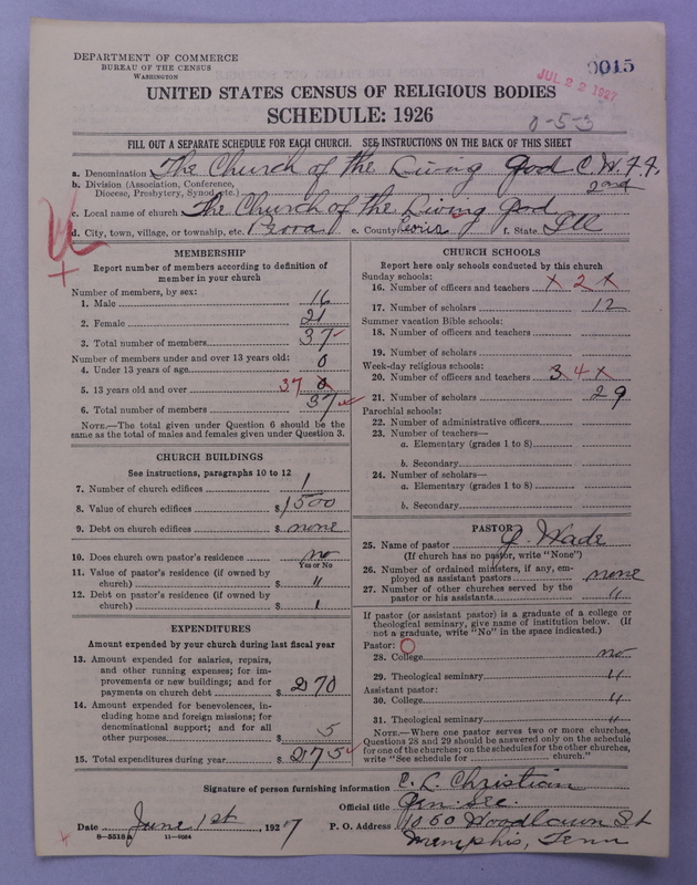 Scan of Church of the Living God, Christian Workers for Fellowship: 15