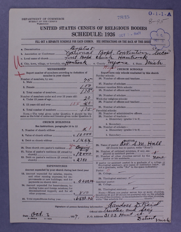 Scan of Negro Baptists: 7835