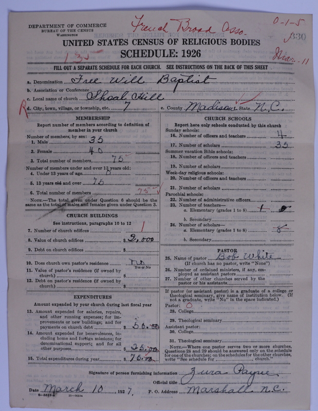 Scan of Free Will Baptists: 330