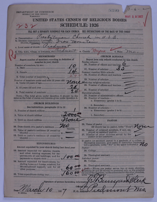 Scan of Presbyterian Church in the United States of America: 5390