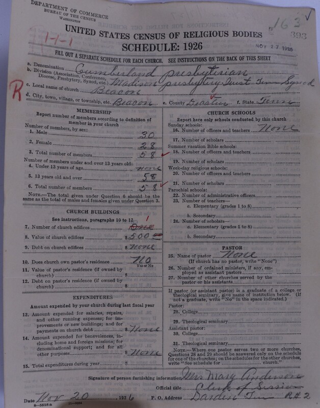 Scan of Cumberland Presbyterian Church: 393
