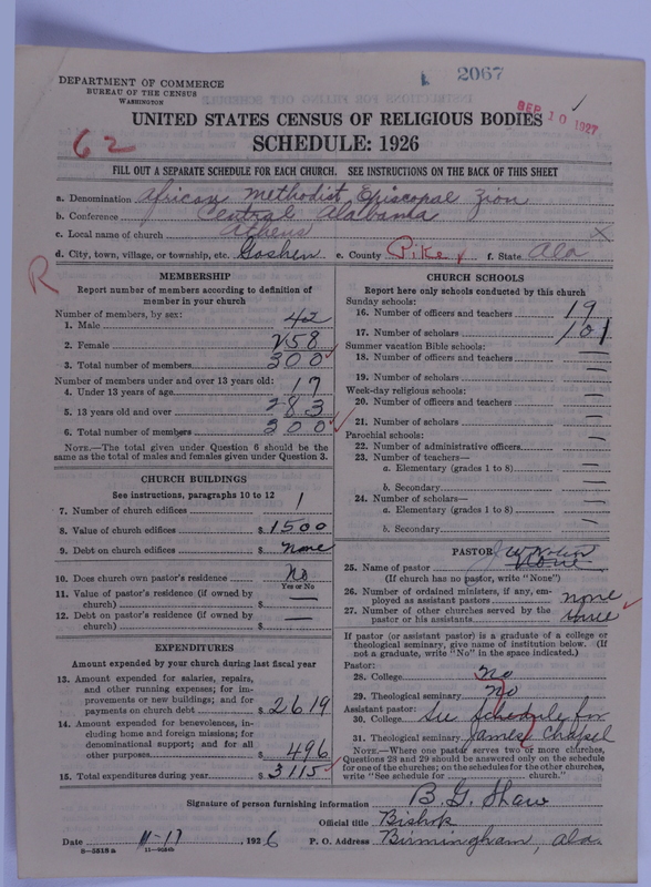 Scan of African Methodist Episcopal Zion Church: 2067