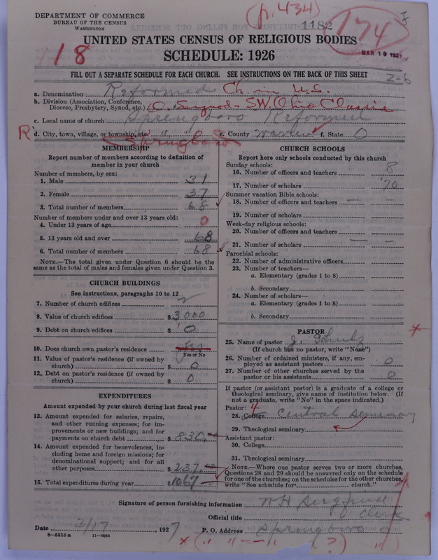 Scan of Reformed Church in the United States: 1182