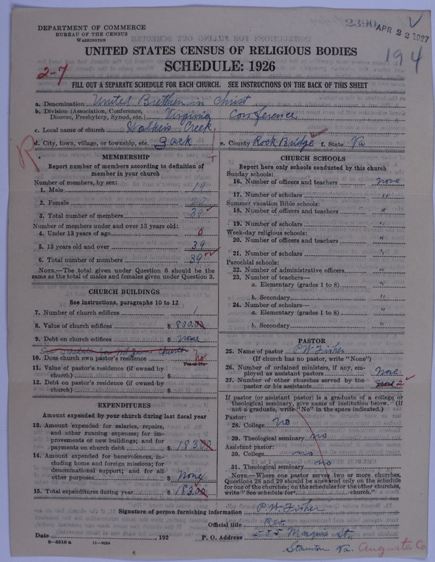 Scan of Church of the United Brethren in Christ: 2390