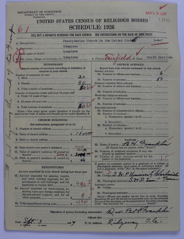 Scan of Presbyterian Church in the United States: 1405