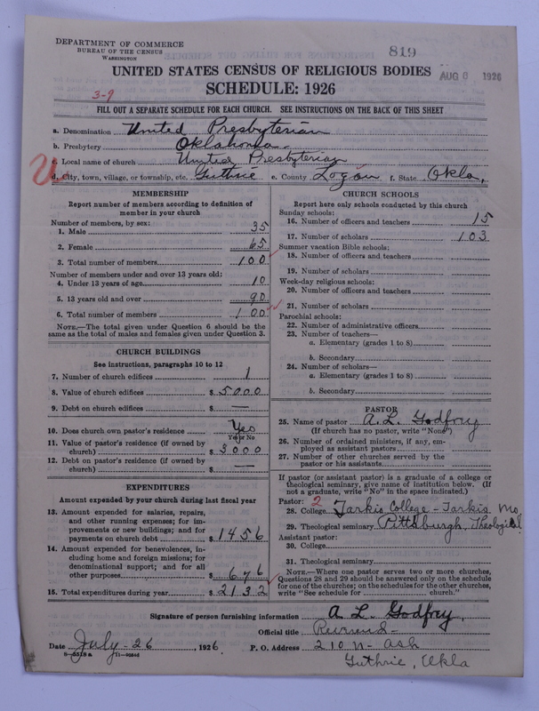 Scan of United Presbyterian Church of North America: 819