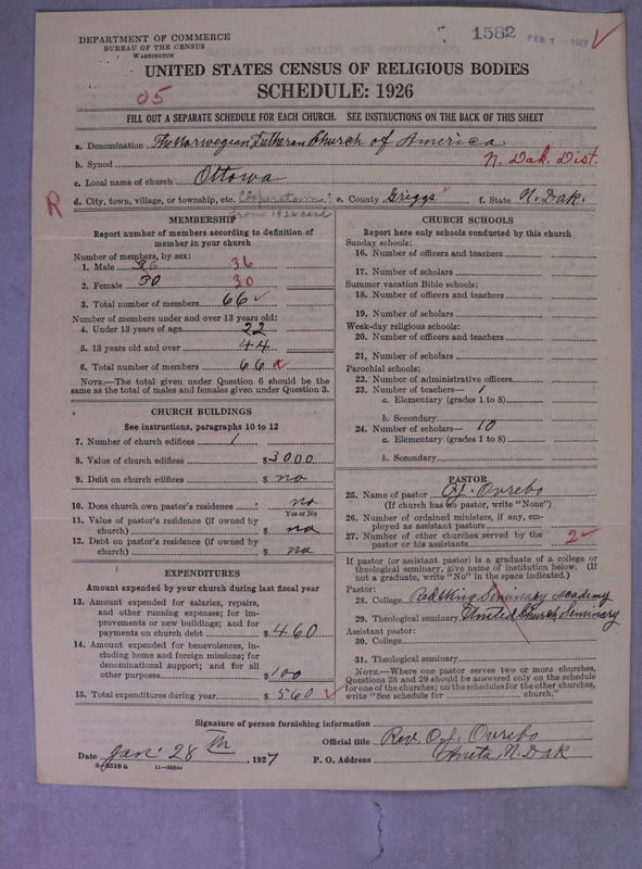 Scan of Norwegian Lutheran Church of America: 1582