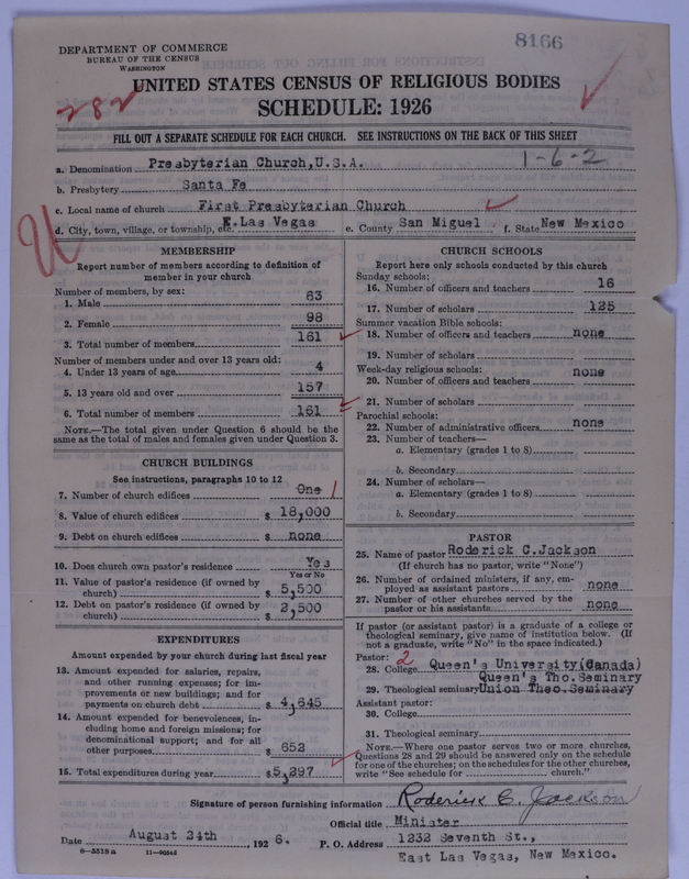 Scan of Presbyterian Church in the United States of America: 8166