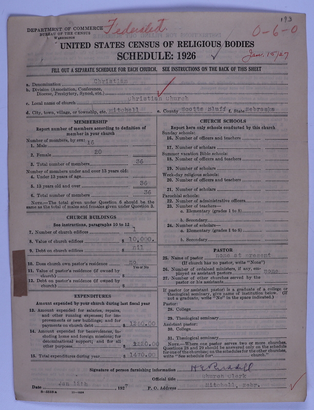 Scan of Federated Churches: 193