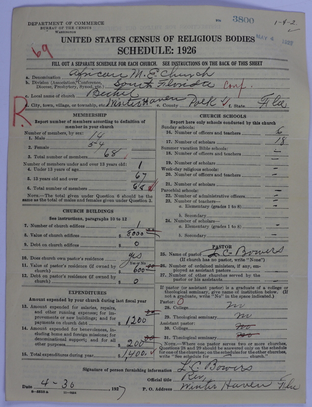 Scan of African Methodist Episcopal Church: 3800
