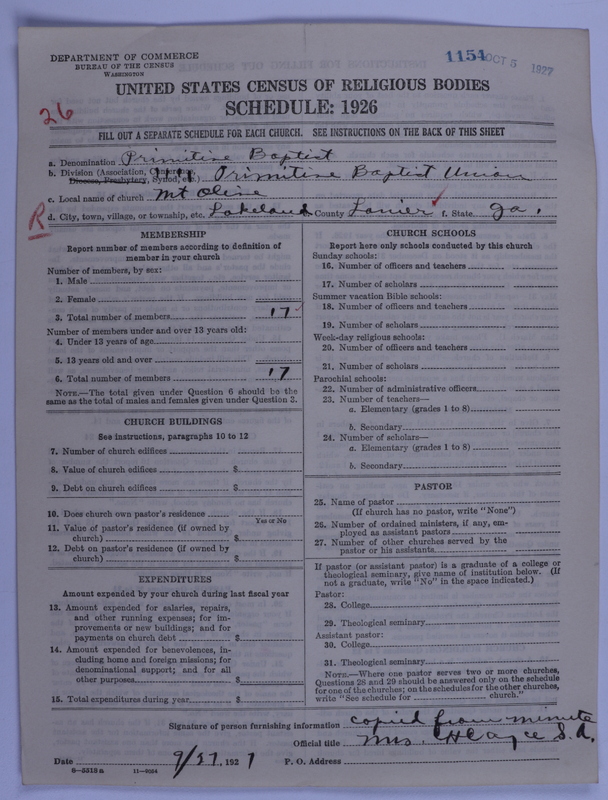 Scan of Primitive Baptists: 1154
