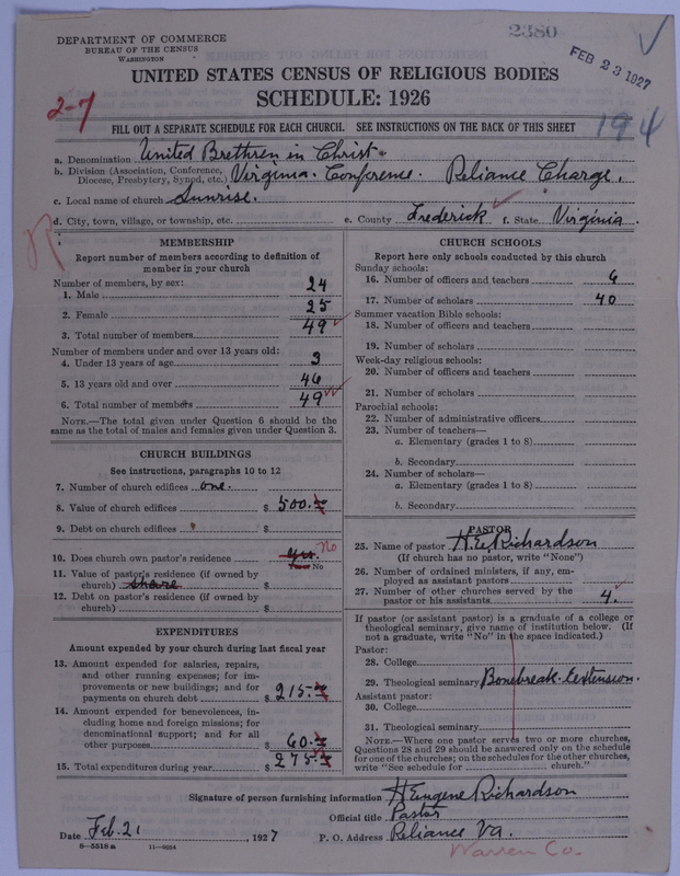 Scan of Church of the United Brethren in Christ: 2380