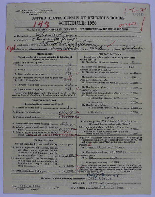 Scan of Presbyterian Church in the United States of America: 3240