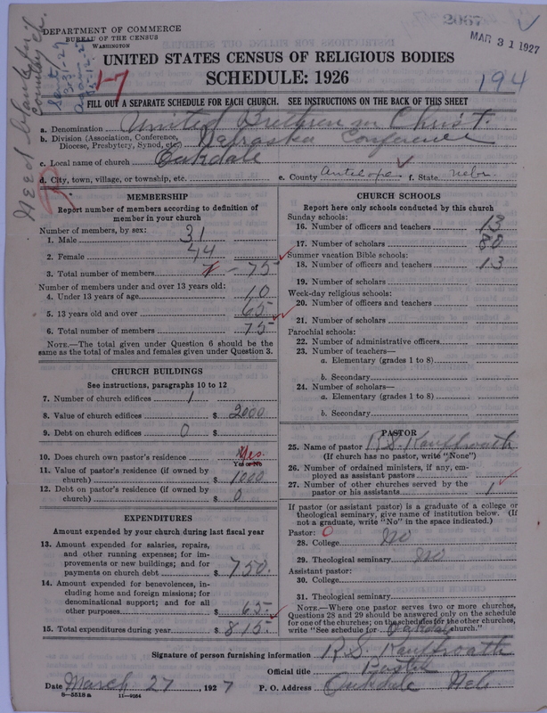 Scan of Church of the United Brethren in Christ: 2067