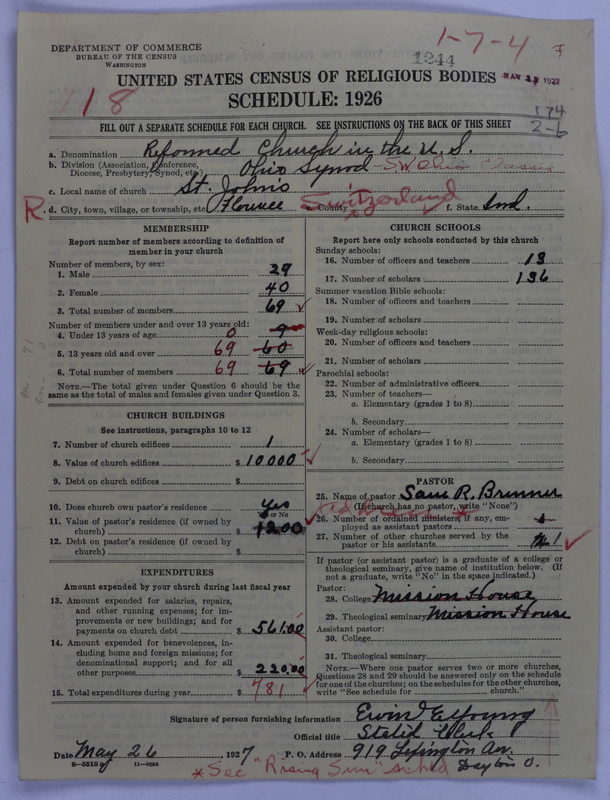 Scan of Reformed Church in the United States: 1244