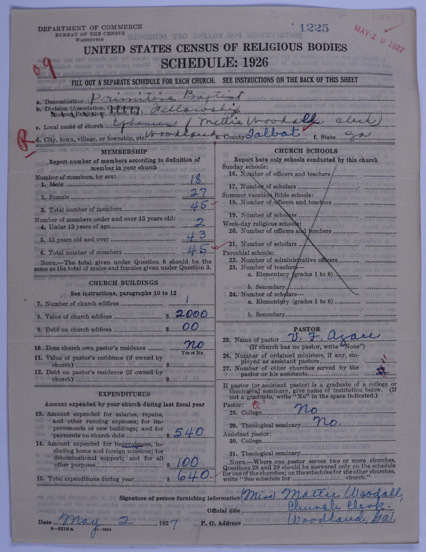 Scan of Primitive Baptists: 1225
