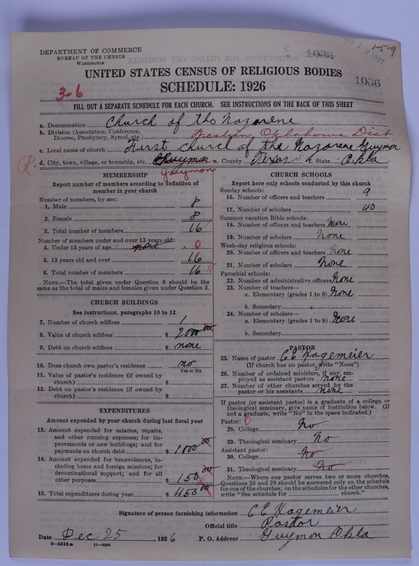 Scan of Church of the Nazarene: 1036