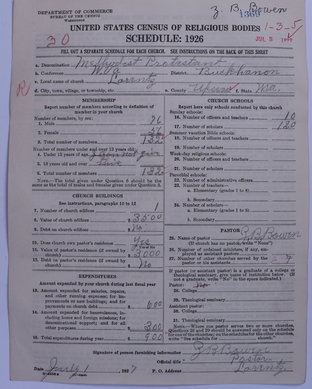 Scan of Methodist Protestant Church: 1369